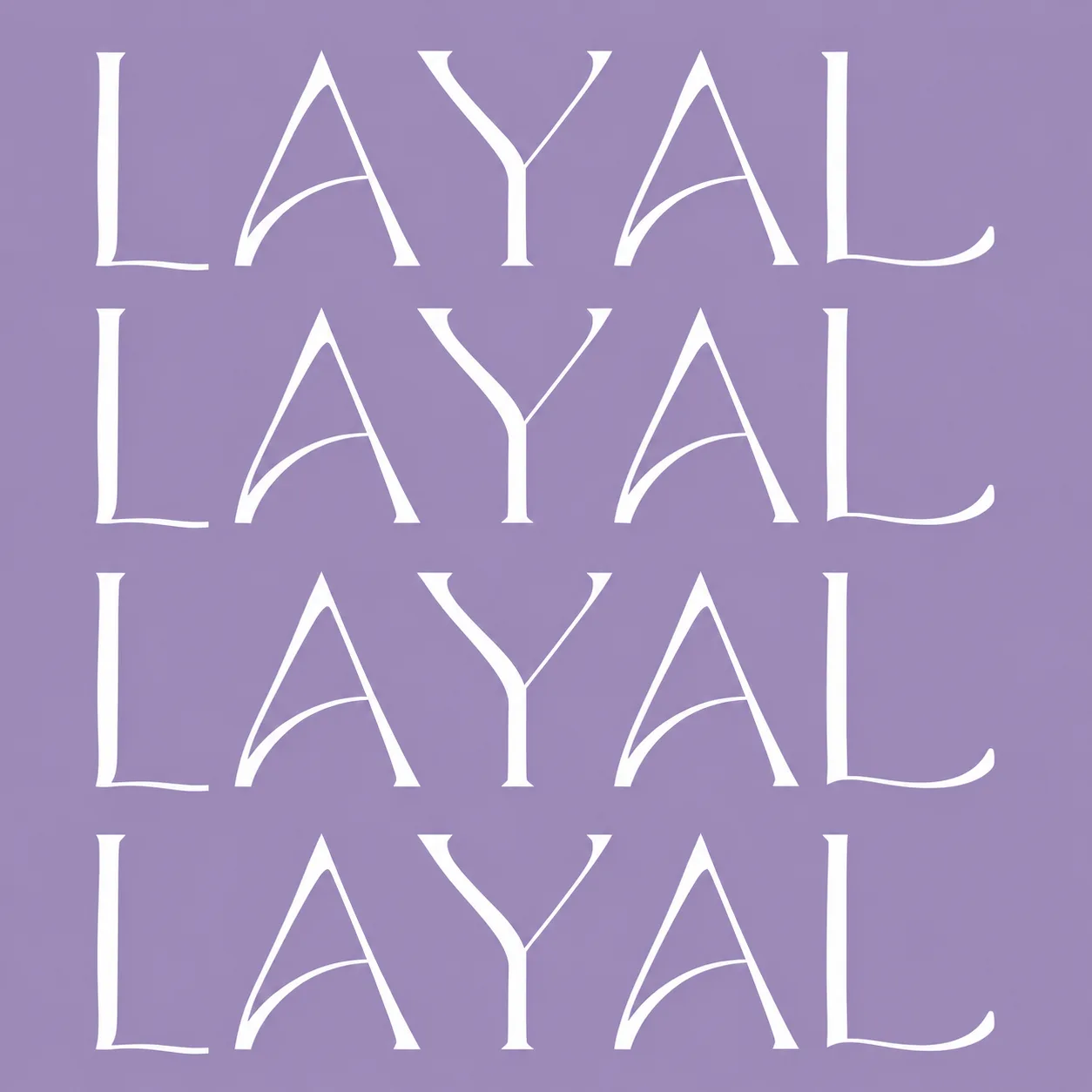 الخط والتايبوجرافي لعلامة Layal