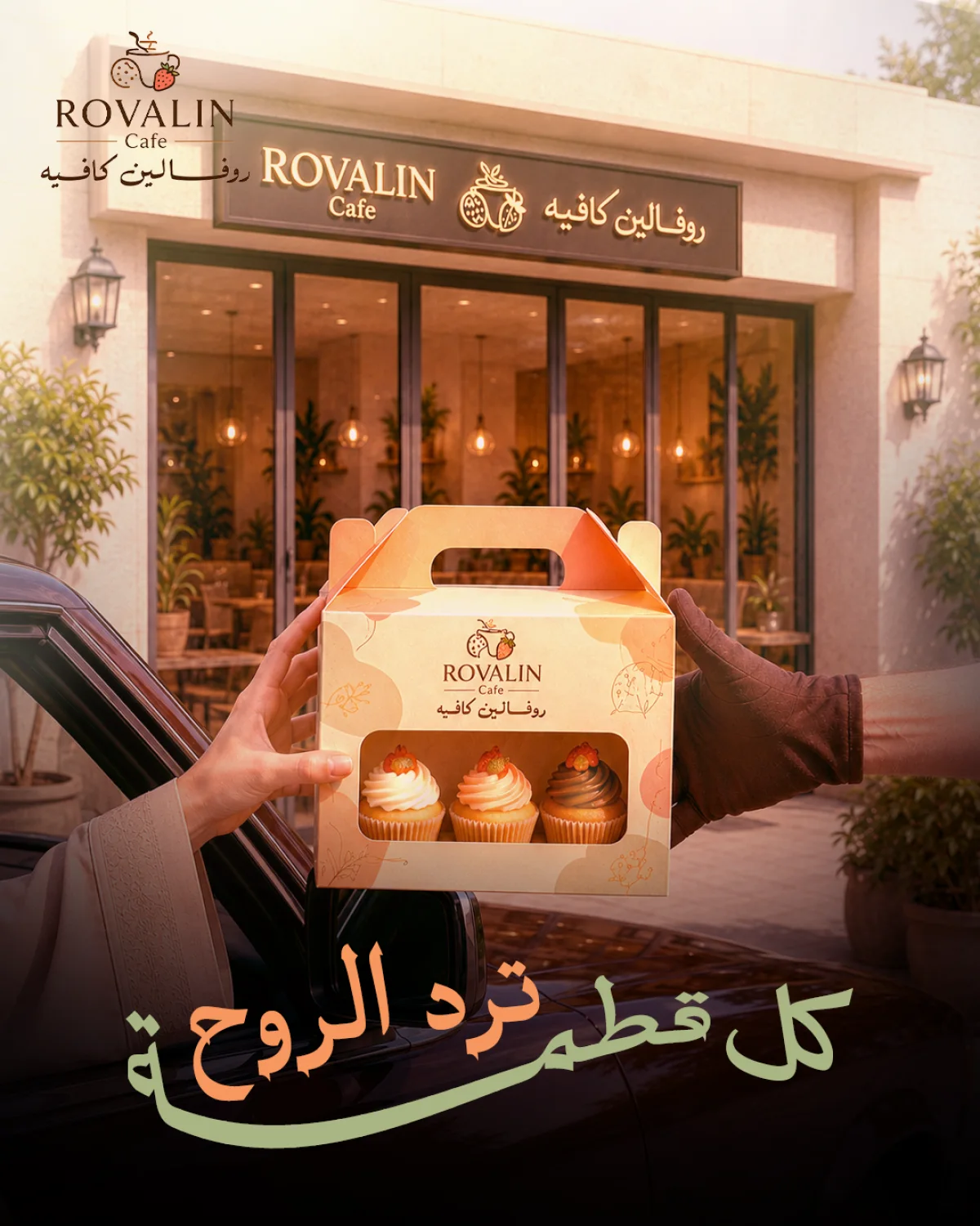 Rovalin Cafe — هوية بصرية وسوشيال ميديا