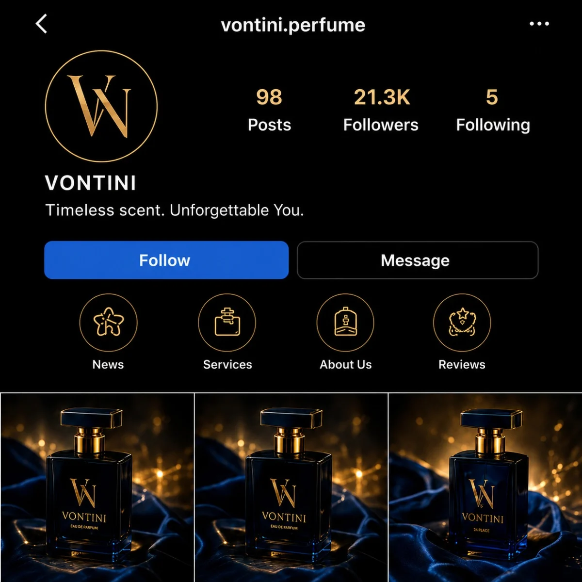 حساب VONTINI على إنستغرام